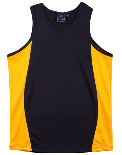 [TS19] Men's cooldry contrast mesh singlet