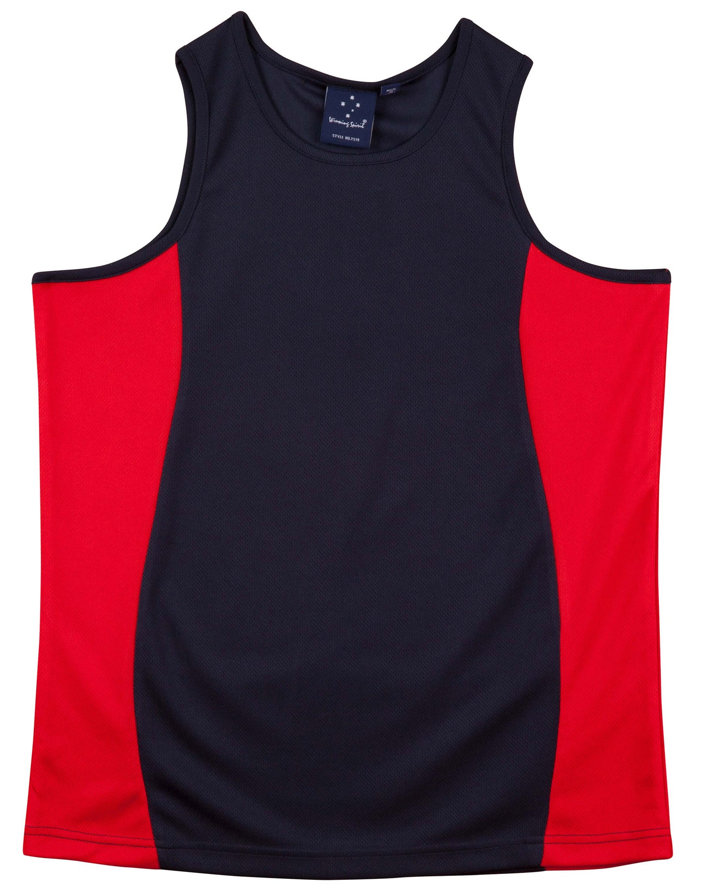 [TS19] Men's cooldry contrast mesh singlet