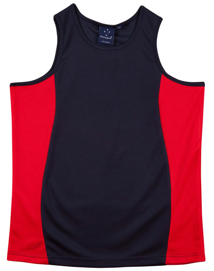 [TS19] Men's cooldry contrast mesh singlet