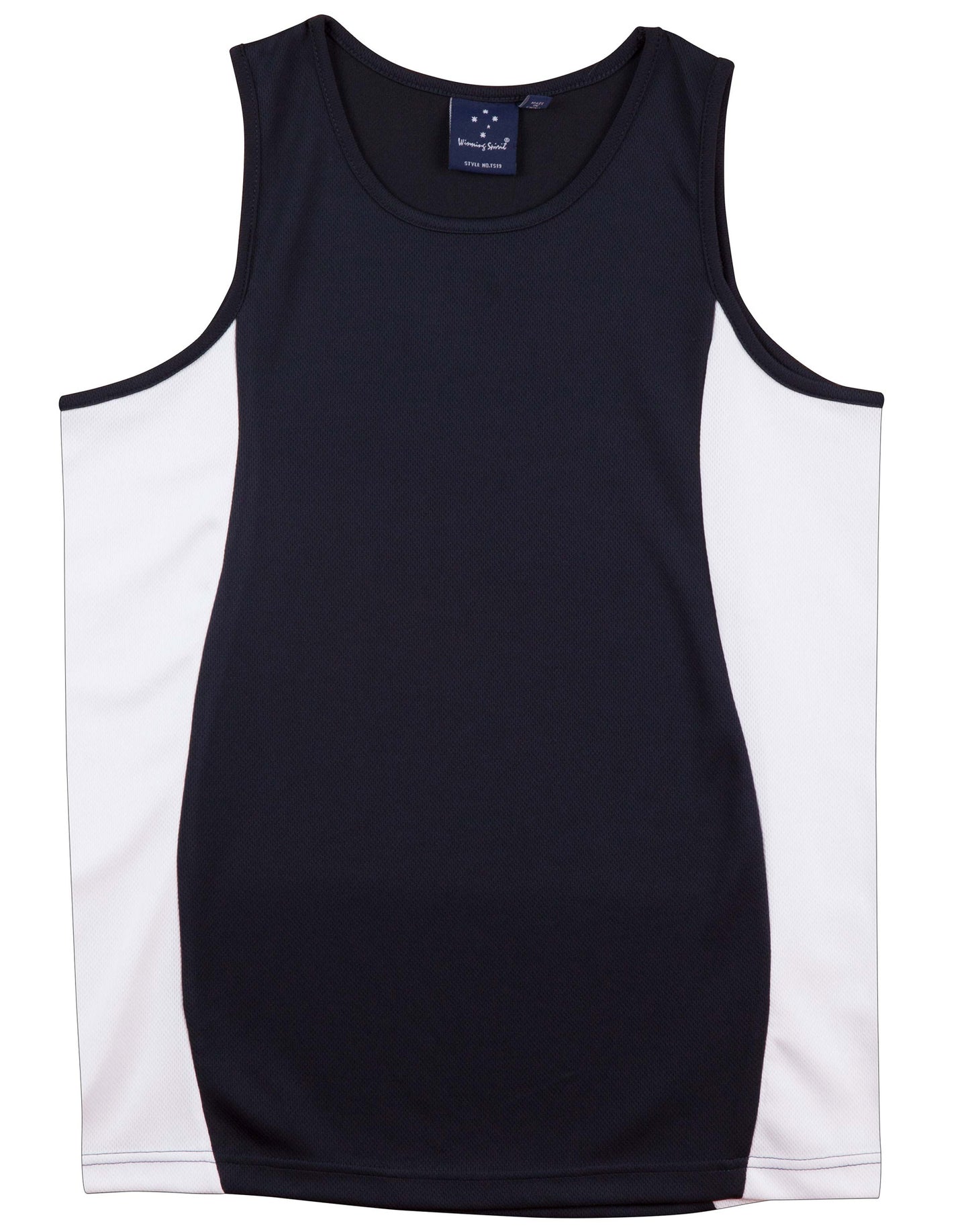 [TS19] Men's cooldry contrast mesh singlet