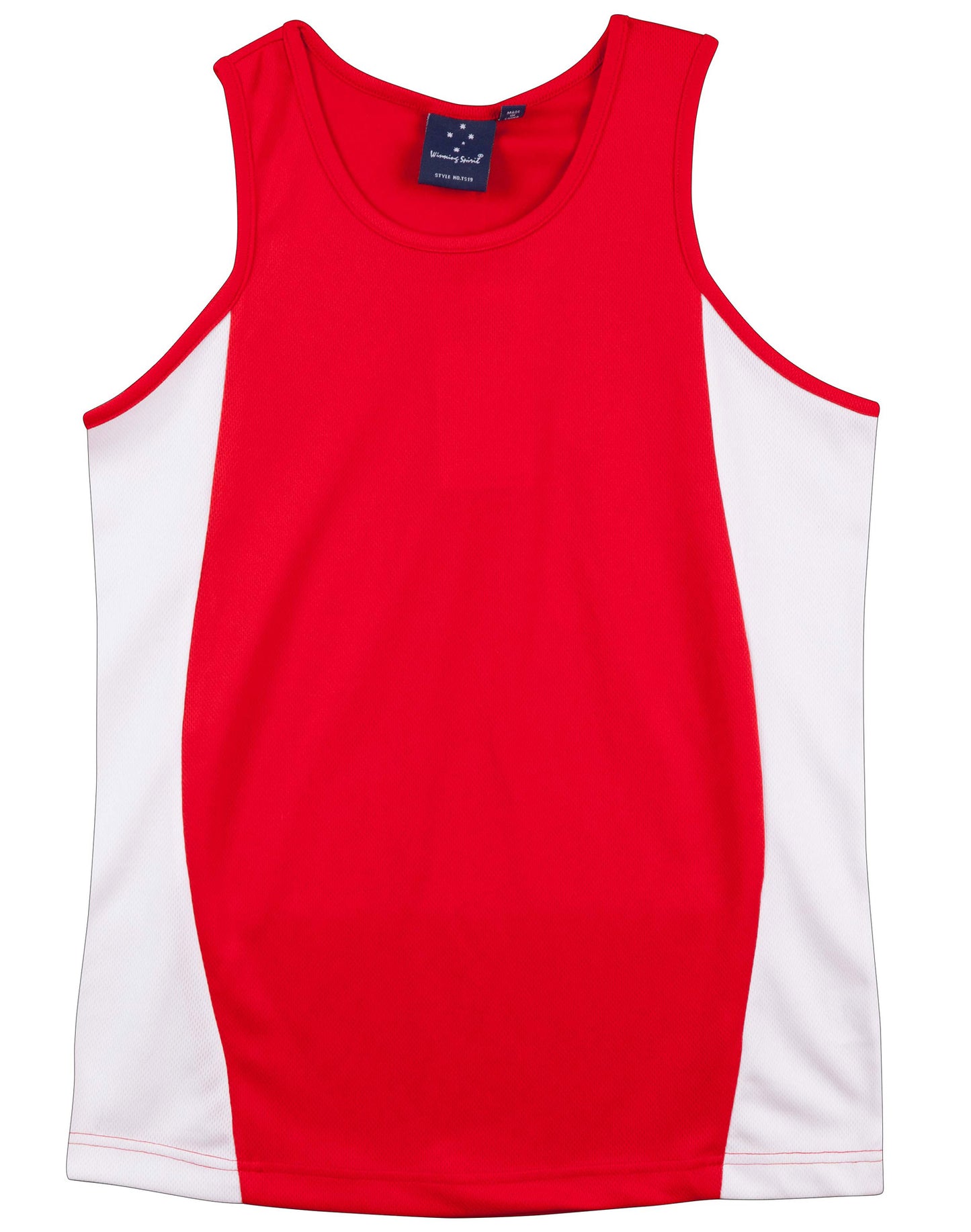 [TS19] Men's cooldry contrast mesh singlet