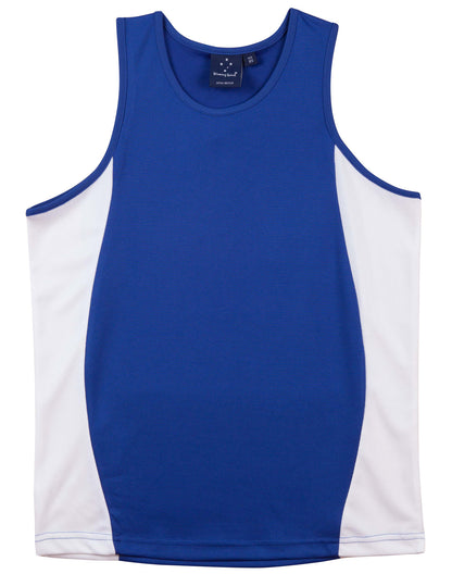 [TS19] Men's cooldry contrast mesh singlet