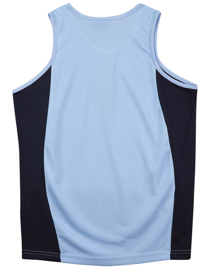 [TS19A] Men's Truedry Contrast Mesh Singlet