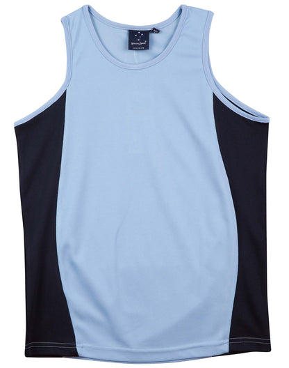[TS19] Men's cooldry contrast mesh singlet