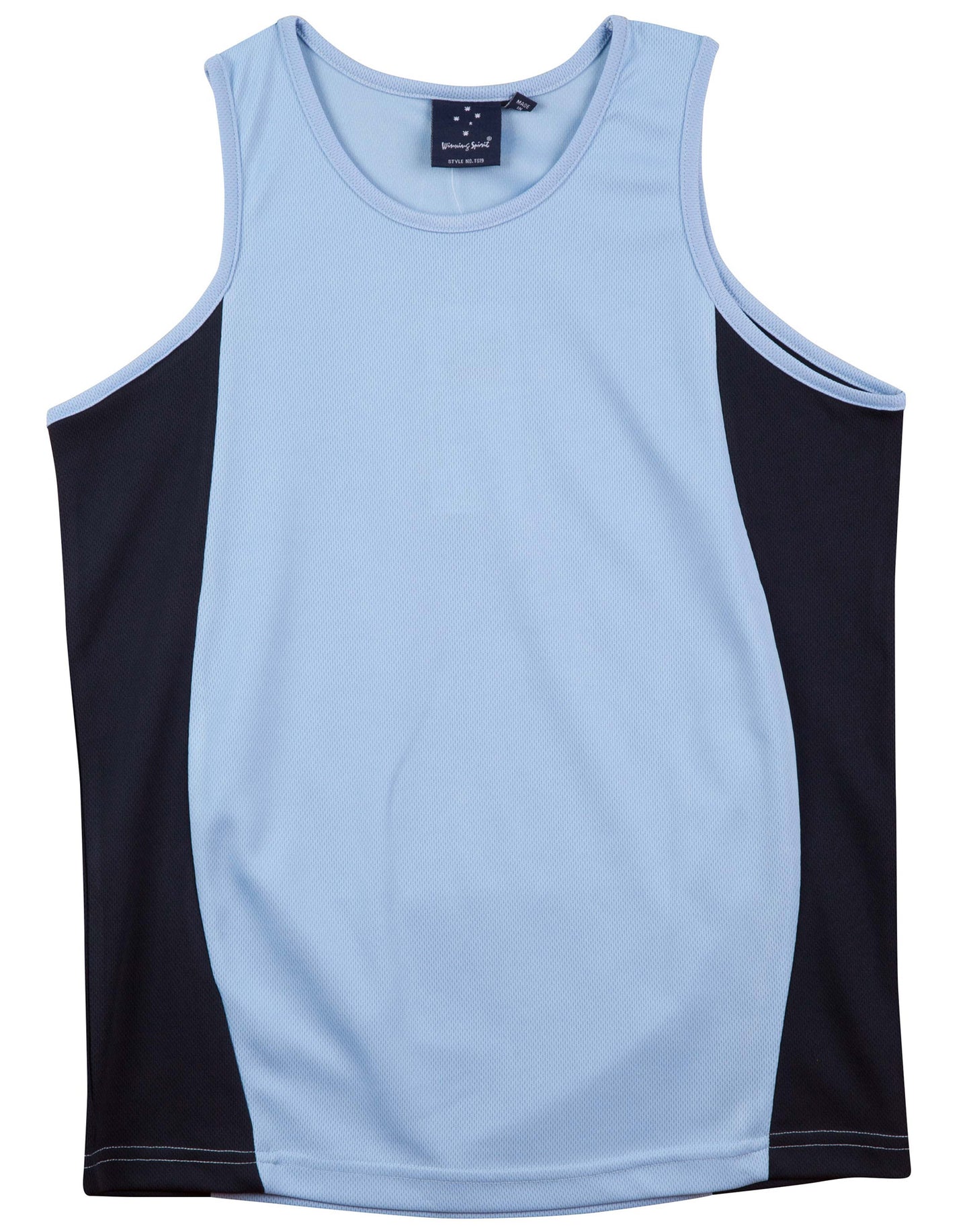 [TS19A] Men's Truedry Contrast Mesh Singlet