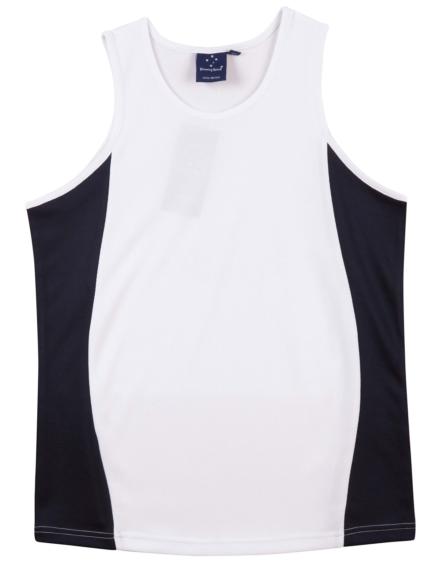 [TS19] Men's cooldry contrast mesh singlet