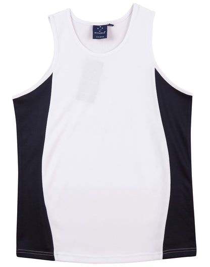 [TS19] Men's cooldry contrast mesh singlet