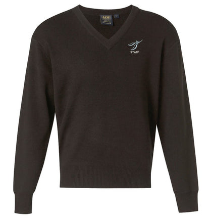 Unisex Wool / Acrylic V-Neck Jumper (YARRAWARRAH)