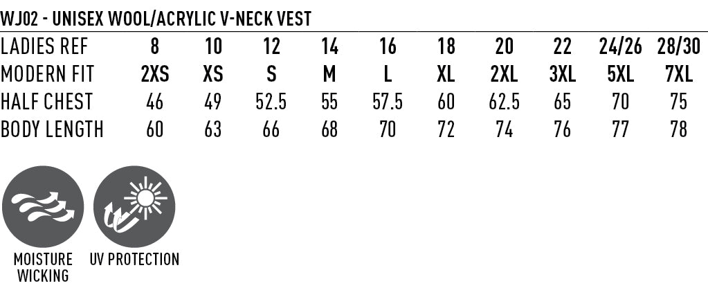 Unisex Wool / Acrylic V-Neck Vest (YARRAWARRAH)
