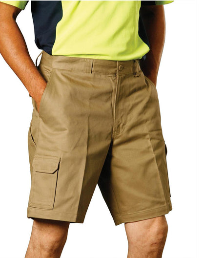 [WP06] mens hvy cotton pre-shr drill short