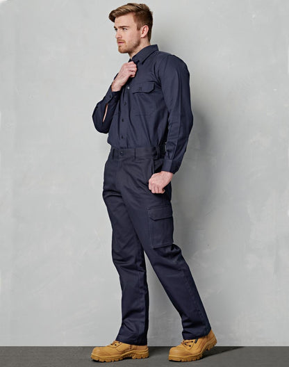 [WP07] drill pant pocket on leg / regular fit