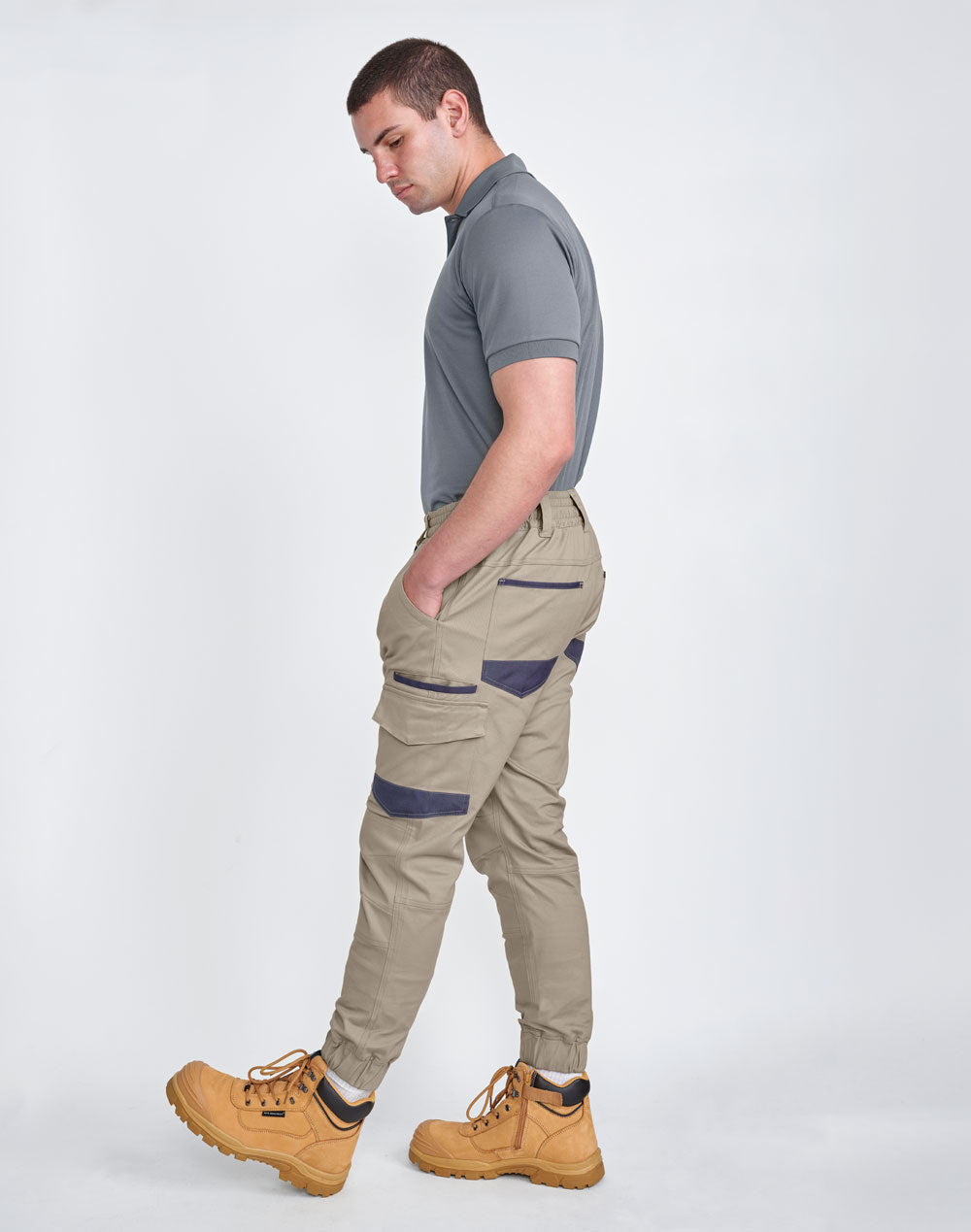[WP28] Unisex Cotton Stretch Drill Cuffed Work Pants
