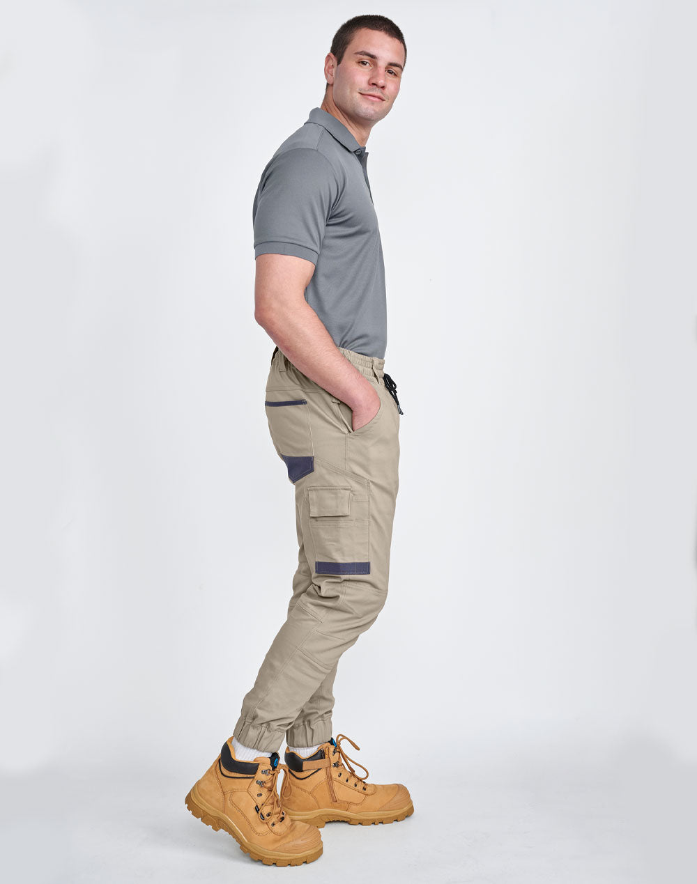 [WP28] Unisex Cotton Stretch Drill Cuffed Work Pants