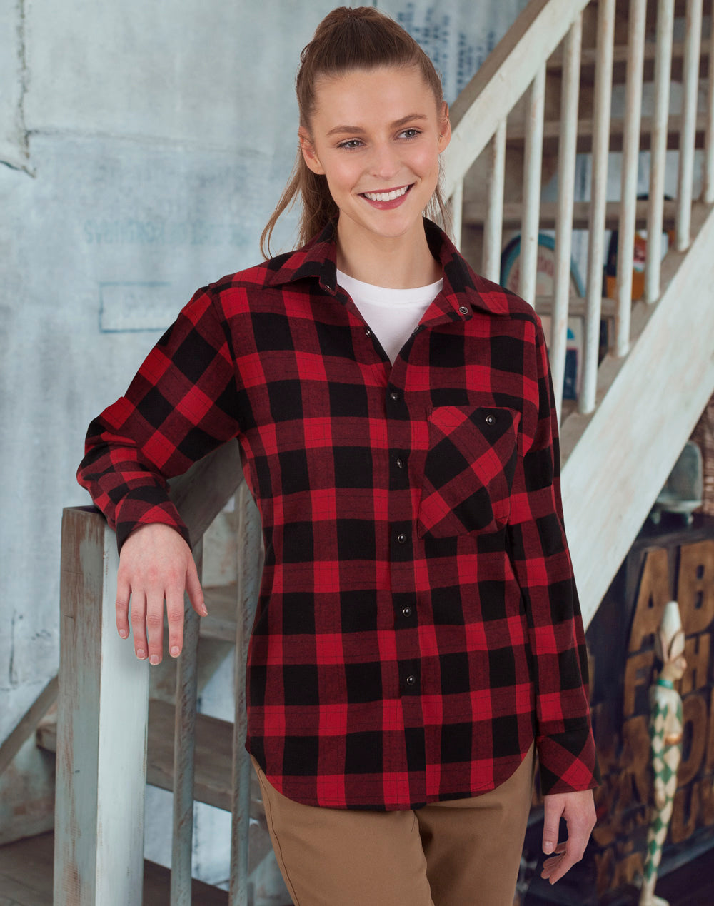 [WT11] Unisex Flannel Plaid Shirt
