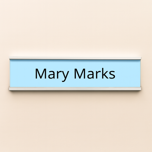 Wall Sign with aluminium holder
