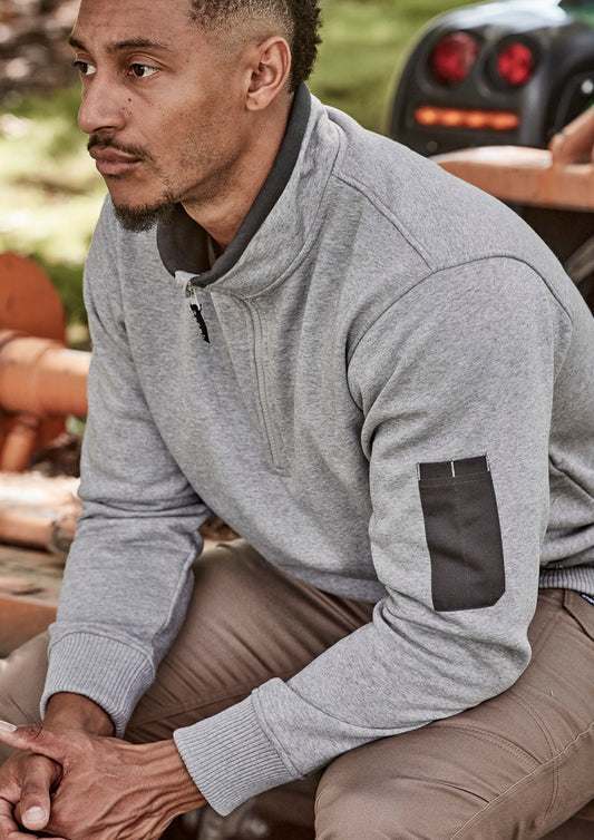 Unisex 1/4 Zip Brushed Fleece Pullover