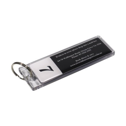 Acrylic Key Tag 110x35mm