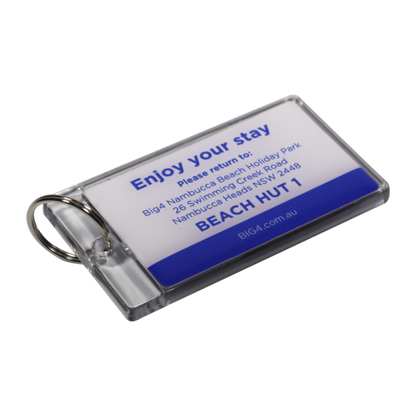 Acrylic Key Tag 90x50mm