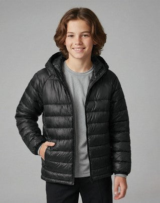 [JK67K] Kids Sustainable Lightweight Hooded Puffer Jacket