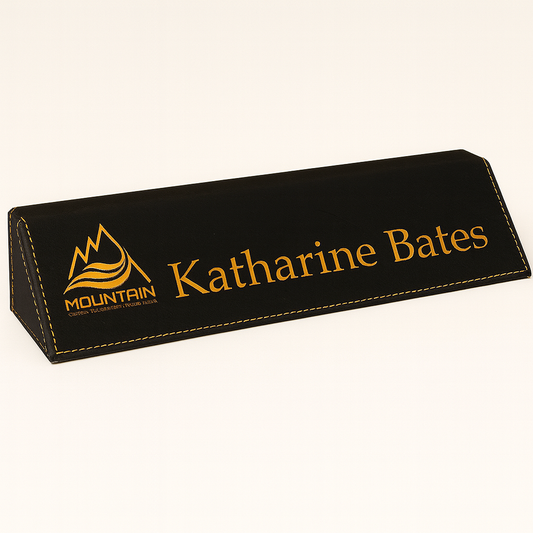 Leatherette Desk Sign - Laserable