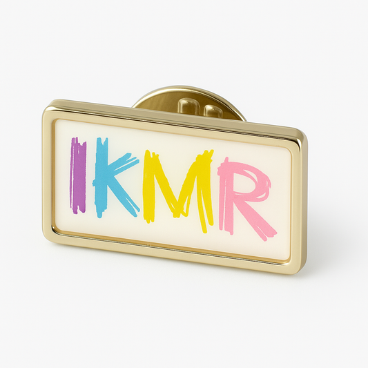 Small rectangle metal lapel pins with doming